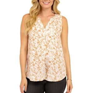 41 Hawthorn Floral V-Neck Sleeveless Blouse Stretch Multicolor NWT Size XL